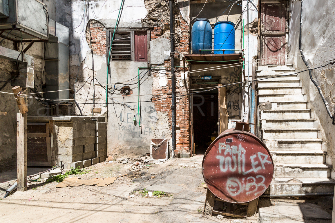 Red and Blue with Stairs
